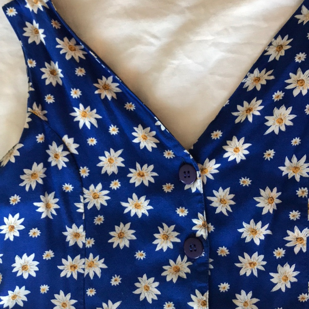 Blue, Floral, Summer Romper